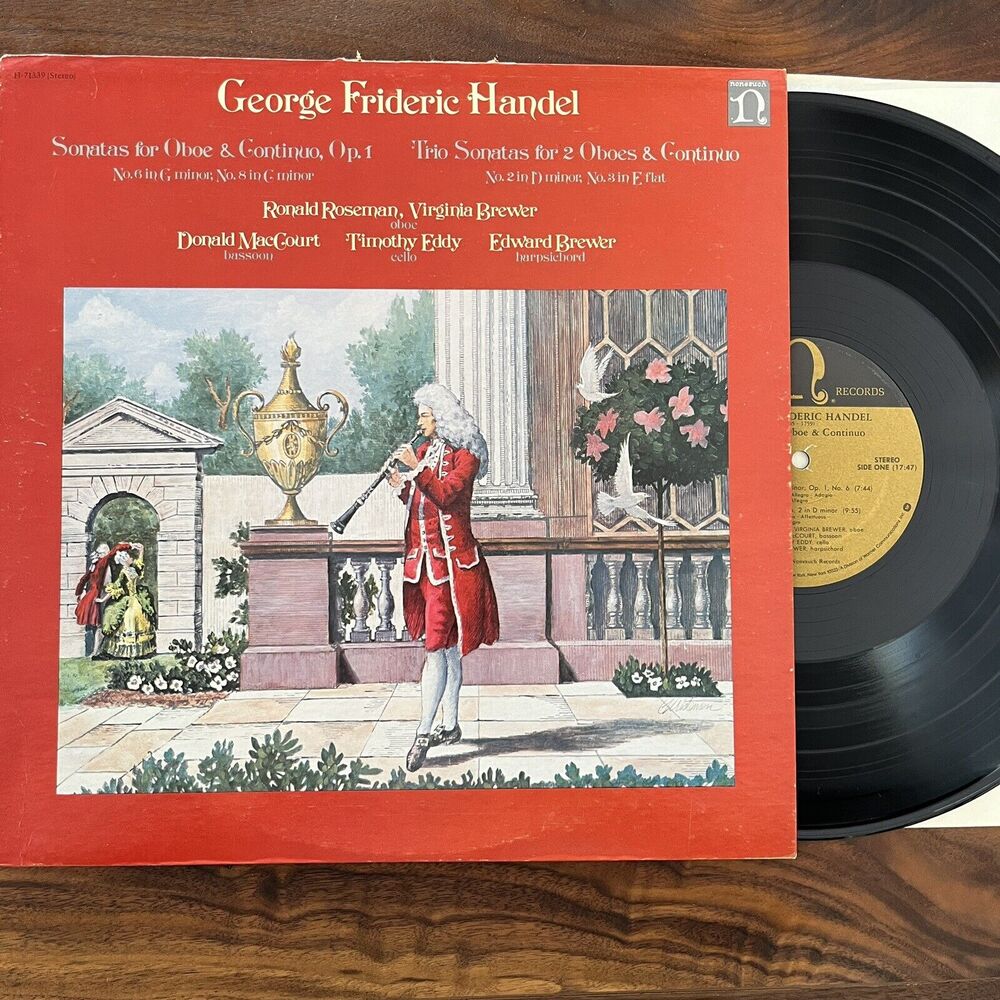 George Frideric Handel Sonatas For Oboe & Continuo Op 1 LP 1977 Nonesuch H-71339